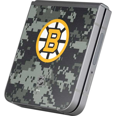 NHL Boston Bruins Camo Galaxy Z Flip6 Skin