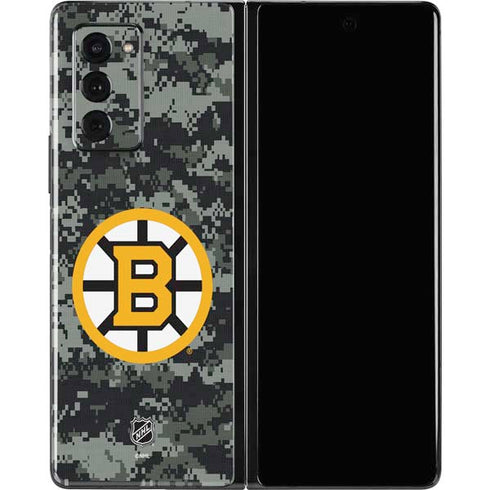 NHL Boston Bruins Camo Galaxy Z Fold2 5G Skin
