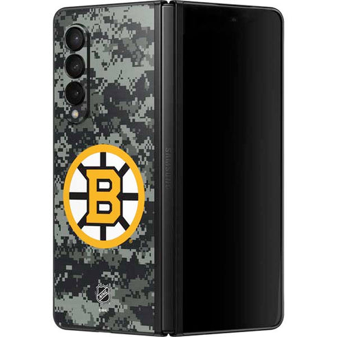 NHL Boston Bruins Camo Galaxy Z Fold3 5G Skin