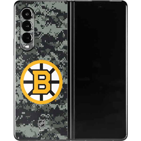 NHL Boston Bruins Camo Galaxy Z Fold3 5G Skin