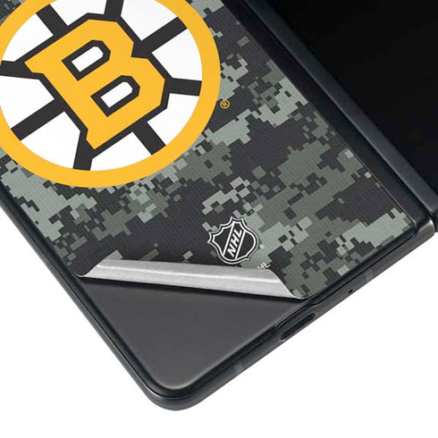 NHL Boston Bruins Camo Galaxy Z Fold3 5G Skin