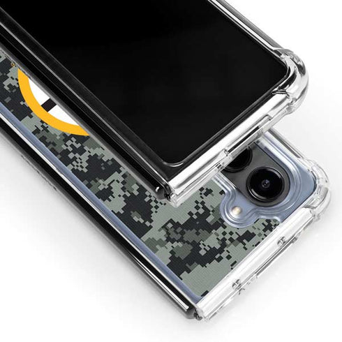 NHL Boston Bruins Camo Galaxy Z Fold5 5G Clear Case