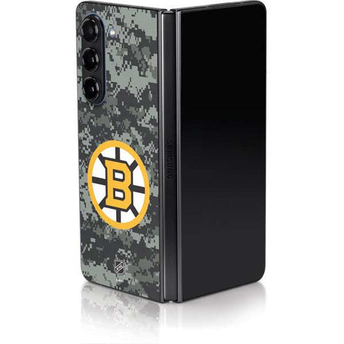 NHL Boston Bruins Camo Galaxy Z Fold5 5G Skin