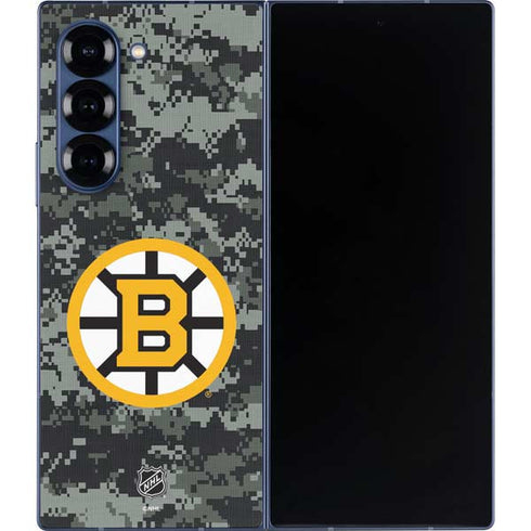 NHL Boston Bruins Camo Galaxy Z Fold6 Skin