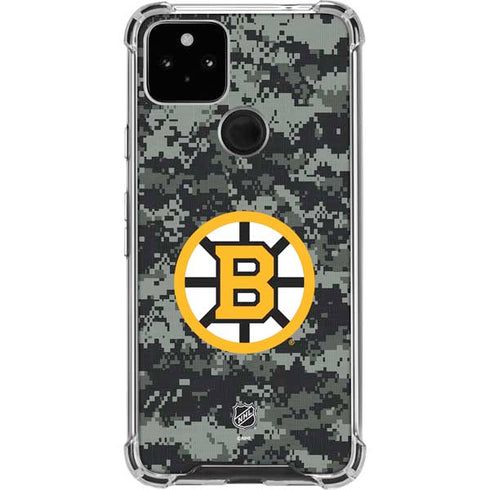 NHL Boston Bruins Camo Google Pixel 4a 5G Clear Case