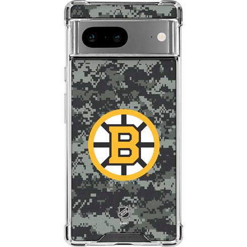 NHL Boston Bruins Camo Google Pixel 8a Clear Case