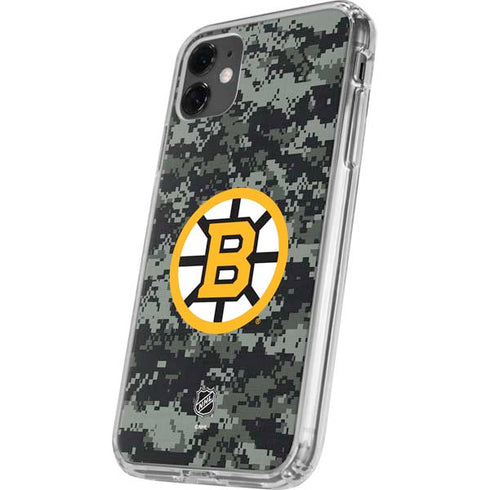 NHL Boston Bruins Camo iPhone 11 Clear Case
