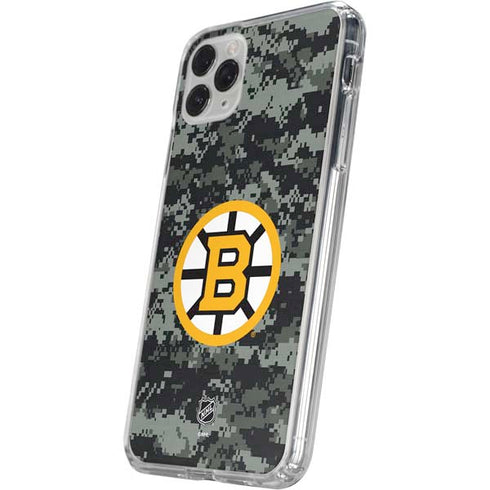 NHL Boston Bruins Camo iPhone 11 Pro Clear Case