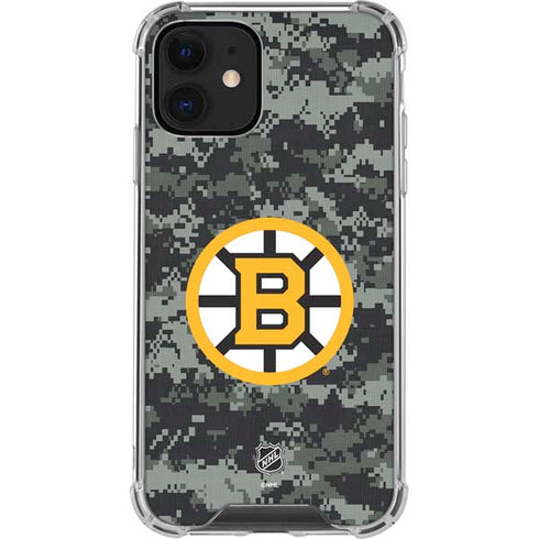 NHL Boston Bruins Camo iPhone 12 Clear Case