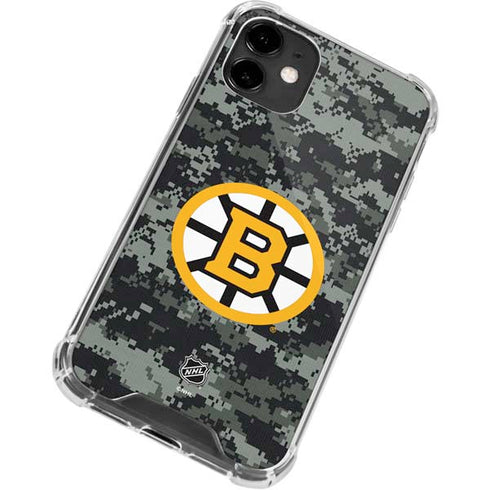 NHL Boston Bruins Camo iPhone 12 Clear Case