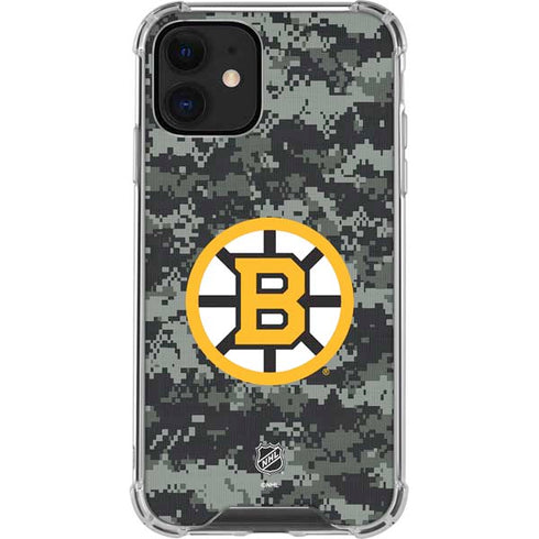 NHL Boston Bruins Camo iPhone 12 Mini Clear Case