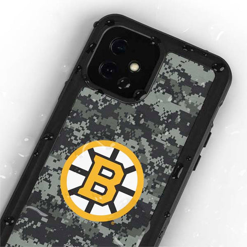 NHL Boston Bruins Camo iPhone 12 Mini Waterproof Case