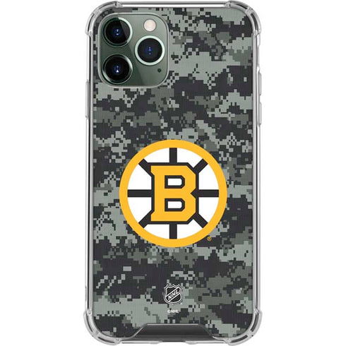 NHL Boston Bruins Camo iPhone 12 Pro Clear Case