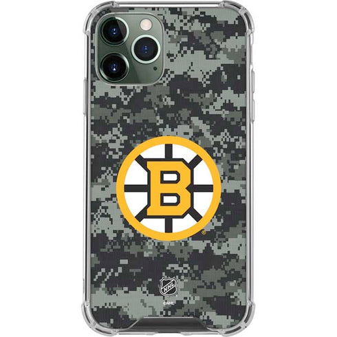 NHL Boston Bruins Camo iPhone 12 Pro Max Clear Case