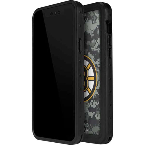 NHL Boston Bruins Camo iPhone 12 Pro Waterproof Case