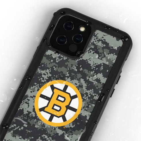 NHL Boston Bruins Camo iPhone 12 Pro Waterproof Case