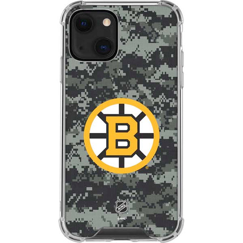 NHL Boston Bruins Camo iPhone 13 Mini Clear Case