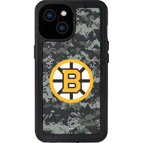 NHL Boston Bruins Camo iPhone 13 Mini Waterproof Case