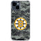 NHL Boston Bruins Camo iPhone 14 Plus Clear Case