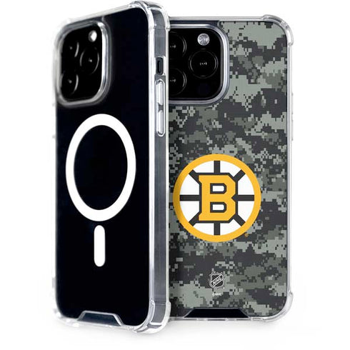 NHL Boston Bruins Camo iPhone 14 Pro Max MagSafe Case