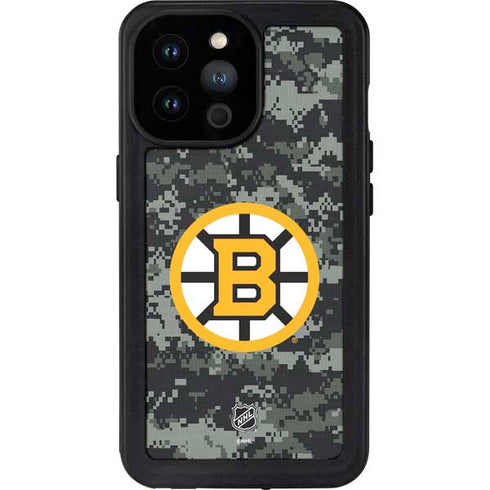NHL Boston Bruins Camo iPhone 14 Pro Max Waterproof Case