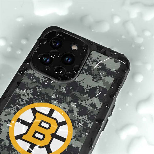 NHL Boston Bruins Camo iPhone 14 Pro Max Waterproof Case