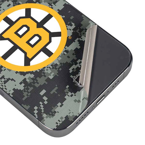NHL Boston Bruins Camo iPhone 14 Pro Skin