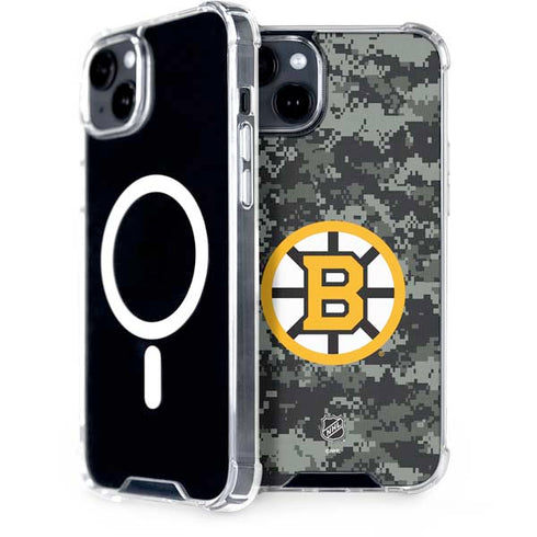 NHL Boston Bruins Camo iPhone 15 MagSafe Case
