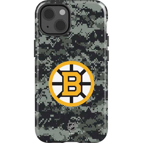 NHL Boston Bruins Camo iPhone 15 Plus Impact Case
