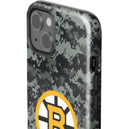 NHL Boston Bruins Camo iPhone 15 Plus Impact Case