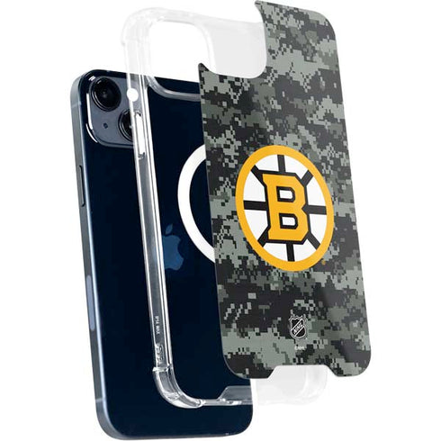 NHL Boston Bruins Camo iPhone 15 Plus MagSafe Case