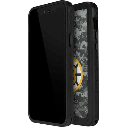 NHL Boston Bruins Camo iPhone 15 Pro Waterproof Case