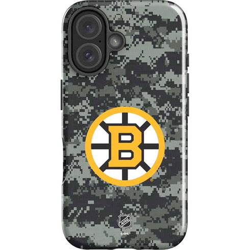 NHL Boston Bruins Camo iPhone 16 Plus Impact Case