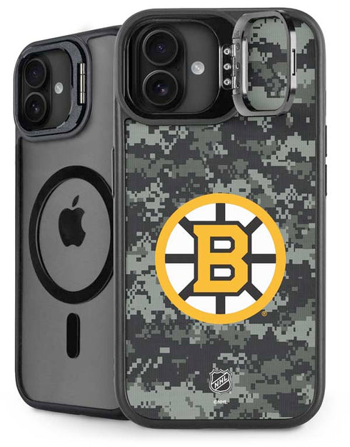 NHL Boston Bruins Camo iPhone 16 Plus Kickstand Case