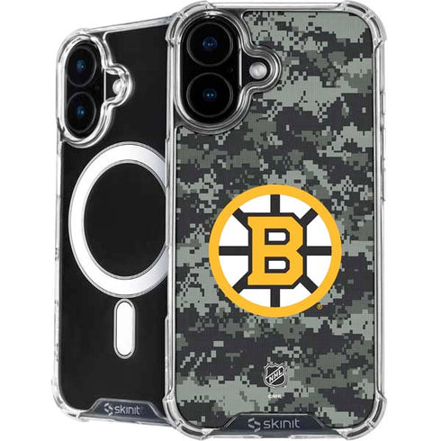 NHL Boston Bruins Camo iPhone 16 Plus MagSafe Case