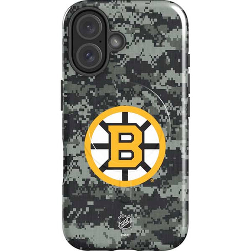 NHL Boston Bruins Camo iPhone 16 Plus Magsafe Impact Case
