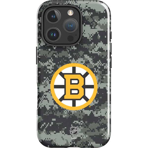 NHL Boston Bruins Camo iPhone 16 Pro Impact Case