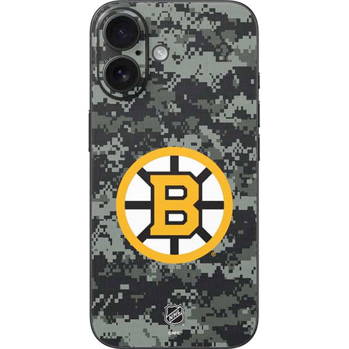 NHL Boston Bruins Camo iPhone 16 Skin