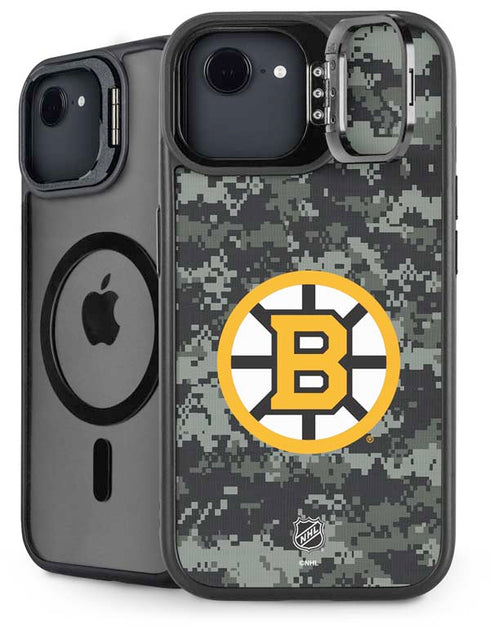 NHL Boston Bruins Camo iPhone 16e Kickstand Case