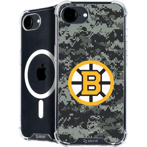 NHL Boston Bruins Camo iPhone 16e MagSafe Case