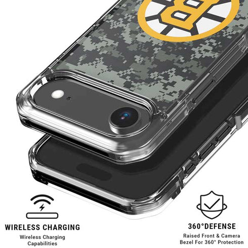 NHL Boston Bruins Camo iPhone 17 Air Clear Case