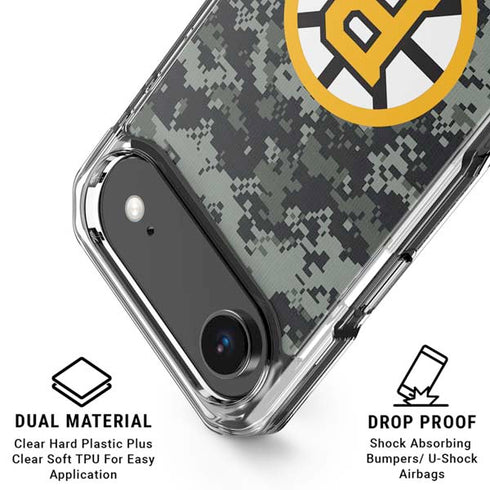NHL Boston Bruins Camo iPhone 17 Air Clear Case