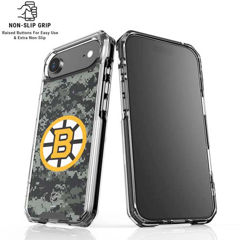 NHL Boston Bruins Camo iPhone 17 Air Clear Case