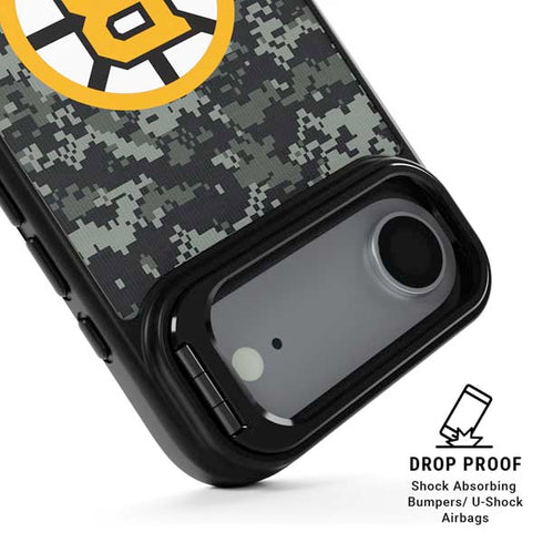 NHL Boston Bruins Camo iPhone 17 Air Kickstand Case