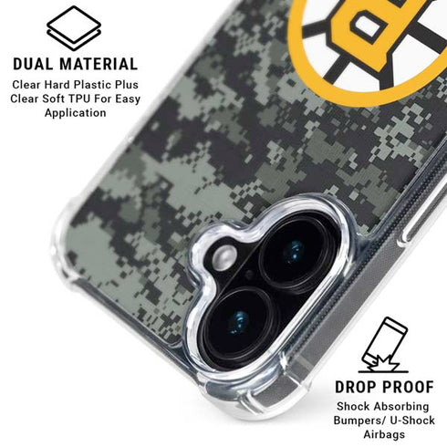 NHL Boston Bruins Camo iPhone 17 Clear Case