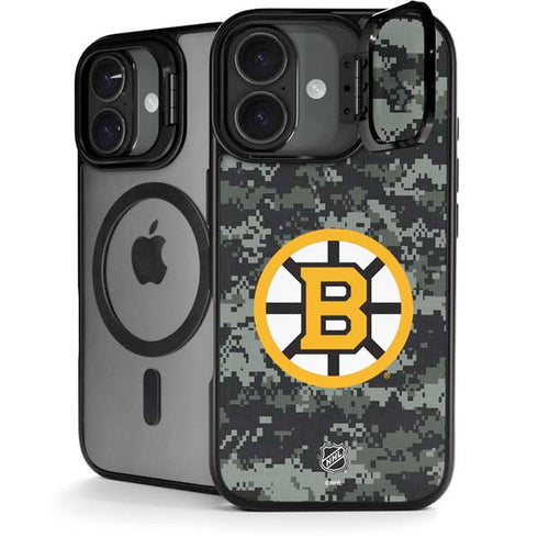 NHL Boston Bruins Camo iPhone 17 Kickstand Case