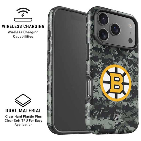 NHL Boston Bruins Camo iPhone 17 Pro Magsafe Impact Case