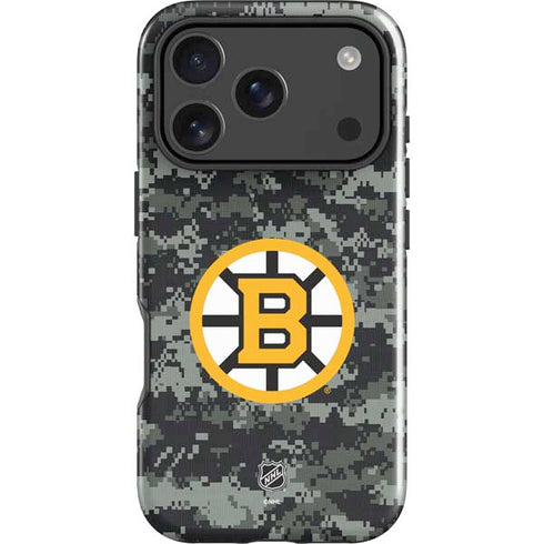 NHL Boston Bruins Camo iPhone 18 Pro Impact Case