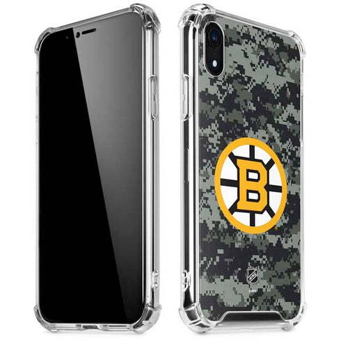 NHL Boston Bruins Camo iPhone XR Clear Case
