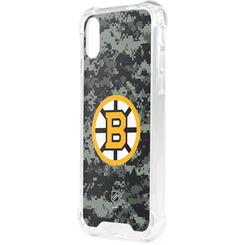 NHL Boston Bruins Camo iPhone XS Clear Case